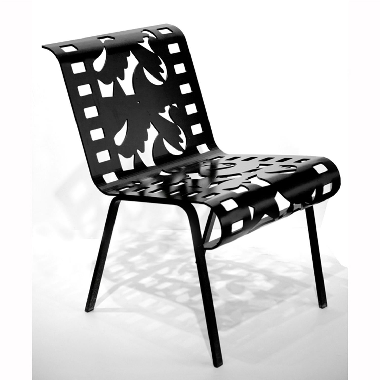Lucia Eames Figurative Sculpture - Chairs from Cutting Room Floor Series - Black  5/48