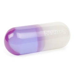 Large Acrylic Pill - White and Purple