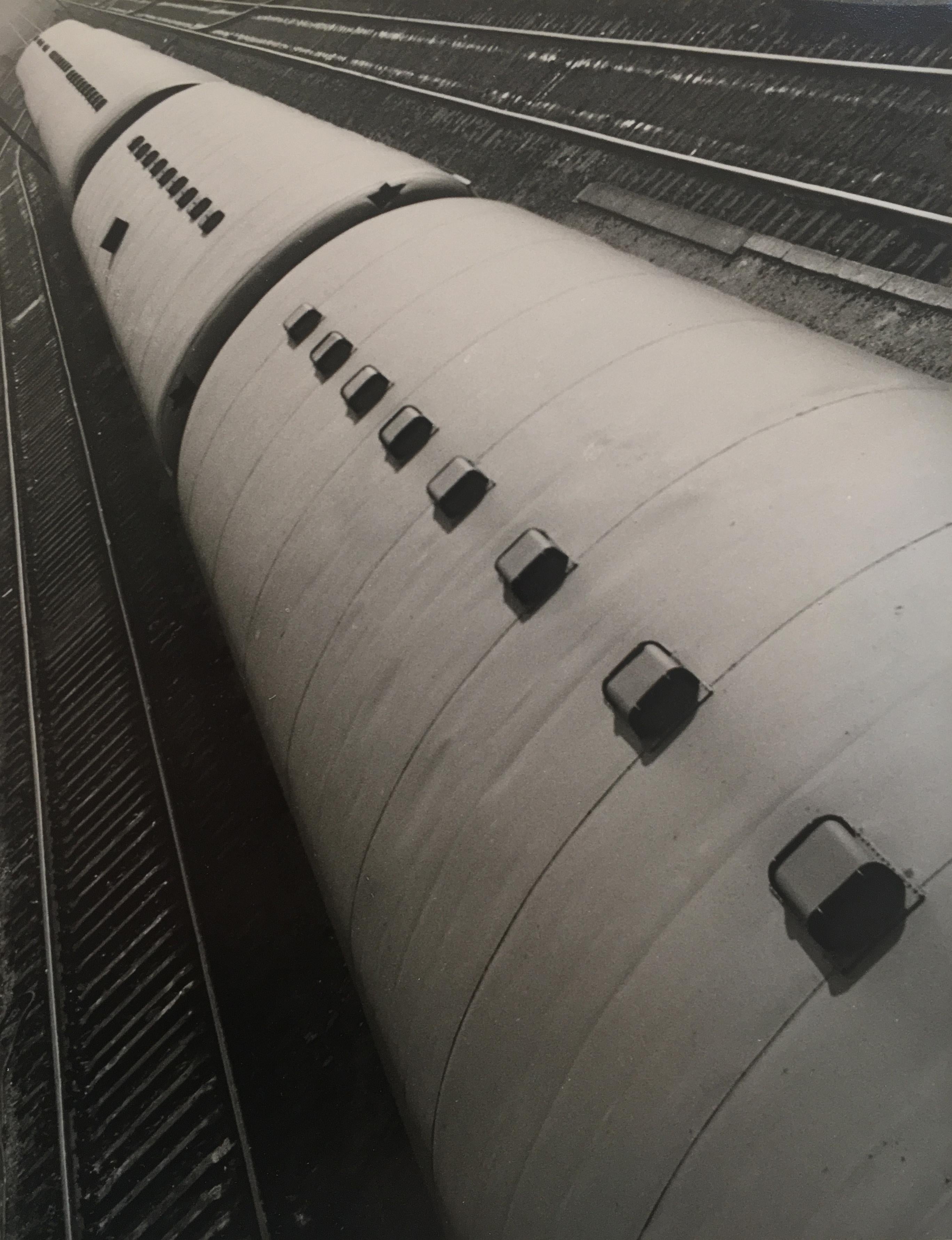 Ladislav Postupa Black and White Photograph - Train Abstraction