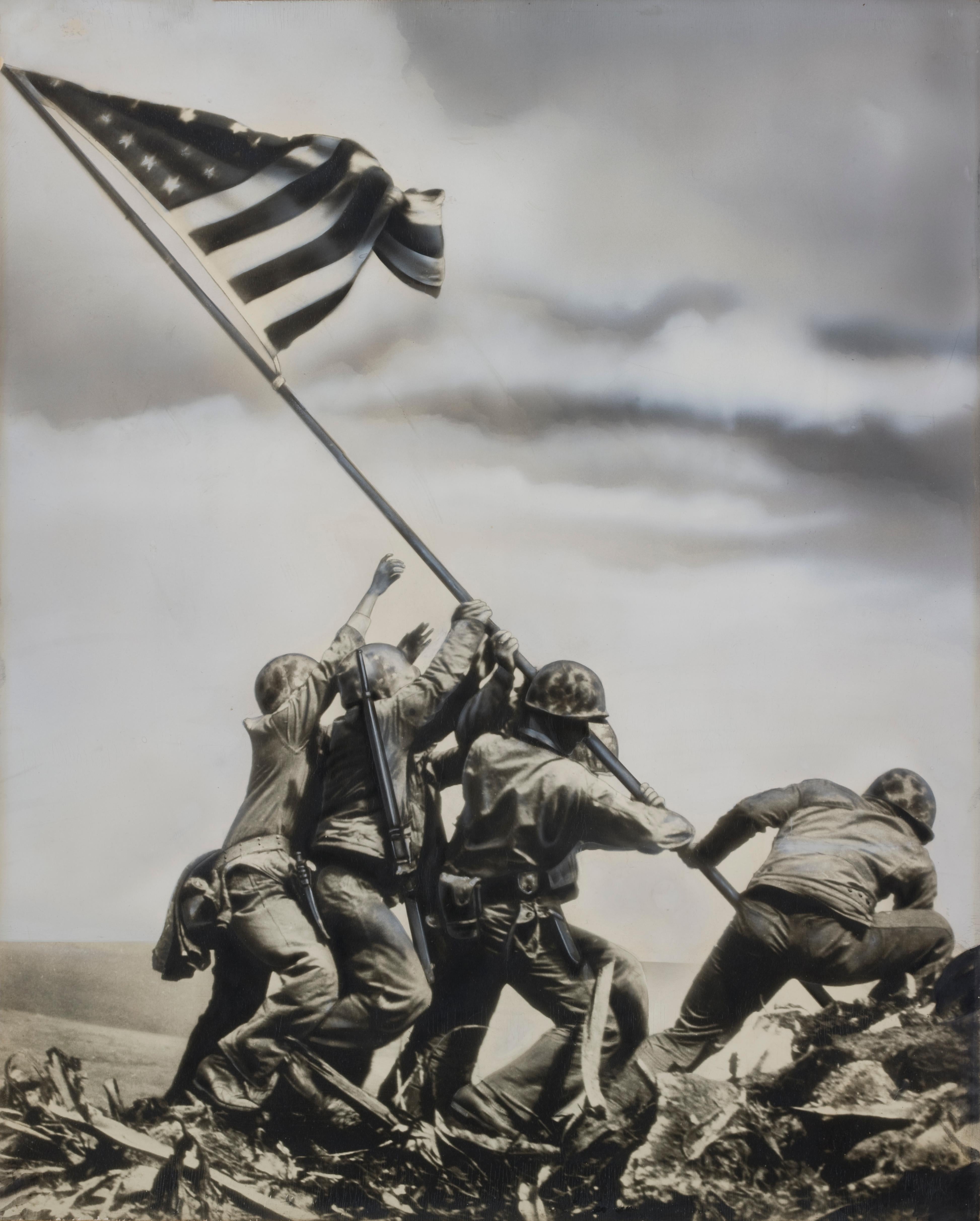 Joe Rosenthal Figurative Print - Flag Raising at Iwo Jima
