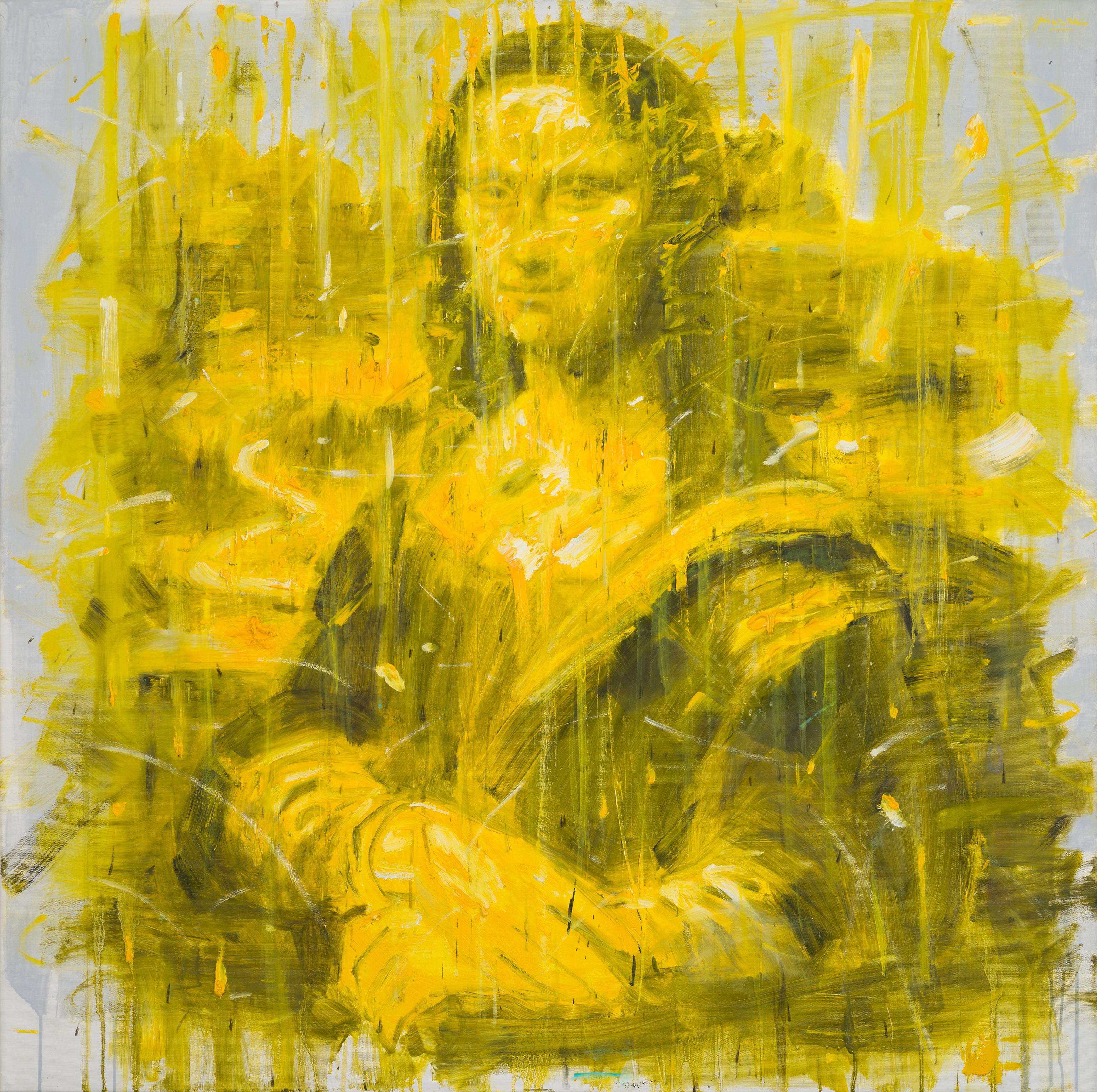 Milan Markovich Portrait Painting - La gioconda - contemporary art work of Mona Lisa oil on canvas portrait 