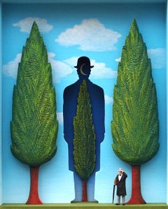 The Garden of Magritte (Le jardin de Magritte) - œuvre d'art contemporaine hommage au surréalisme belge