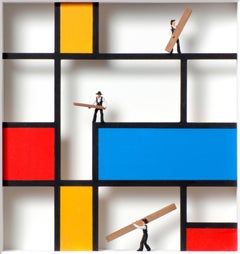 Homage to Mondrian- Work in Progress - art work, design tribute to Dutch master