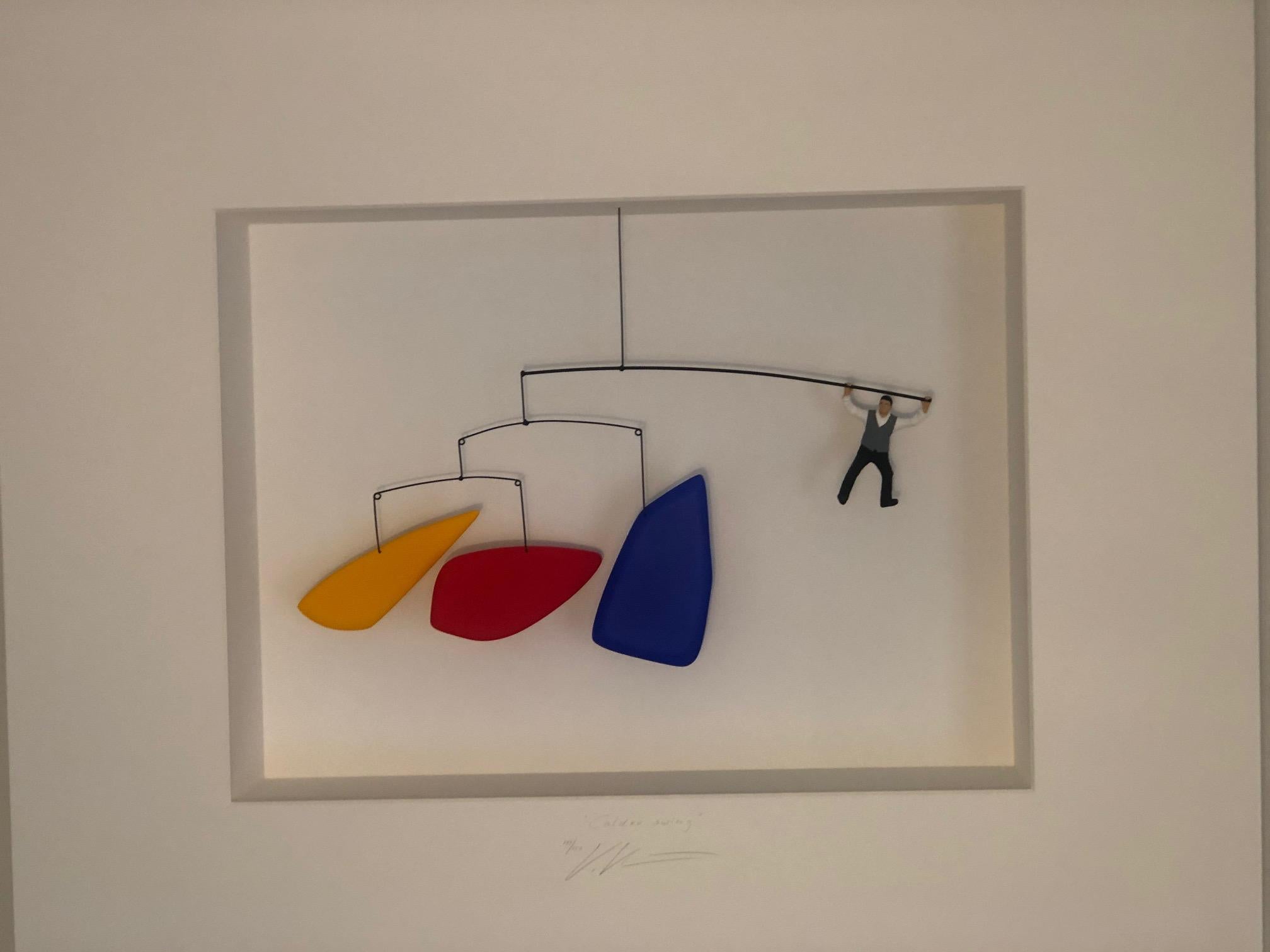 Homage to Calder - contemporary art work, design tribute to Alexander Calder  - Assemblage Mixed Media Art by Volker Kuhn