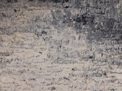 Ohne Titel -  schwarz, weiß, grau abstrakte expressionistische Wasserlandschaft