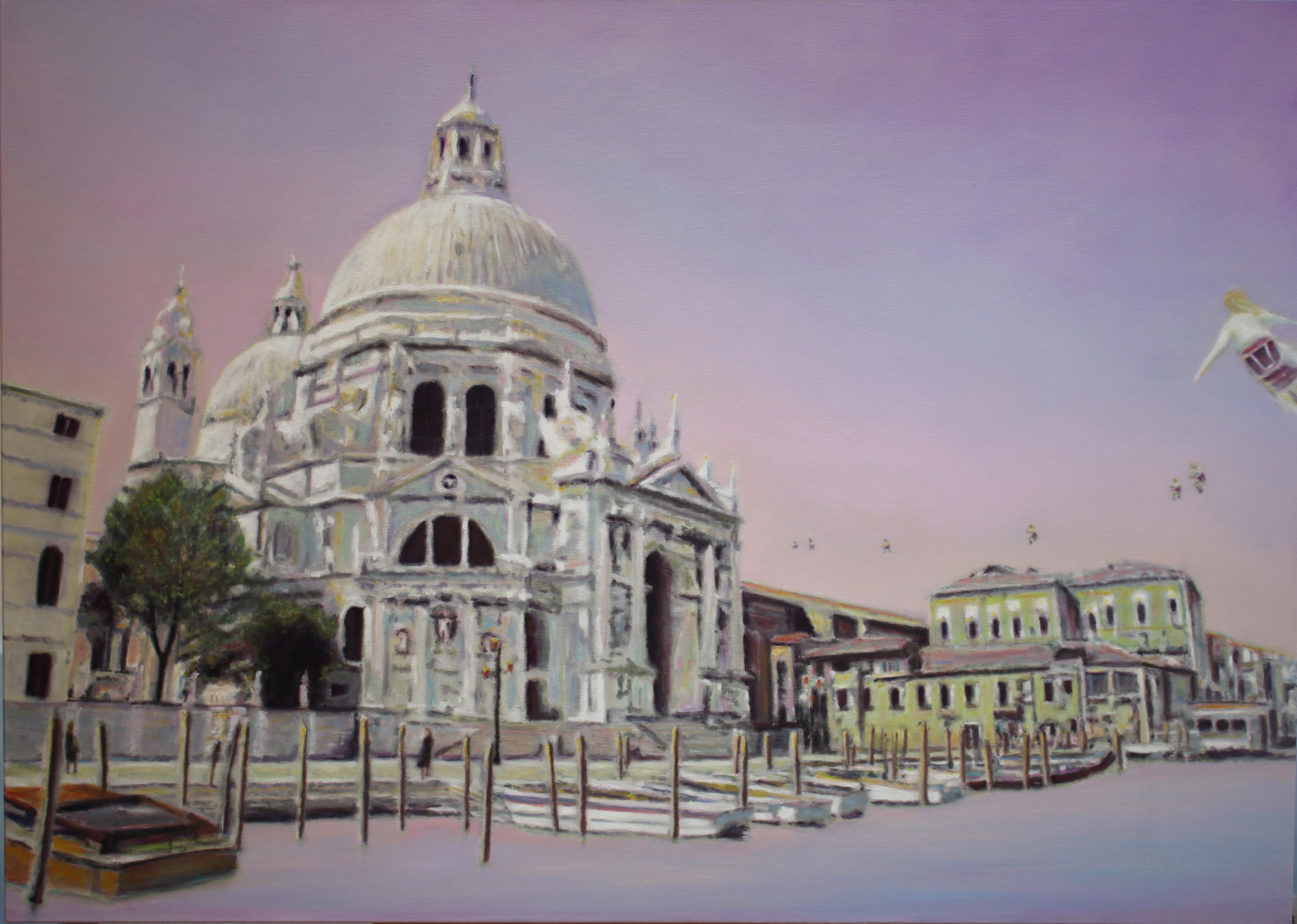 Venetian Light Jazz Piece - contemporary, figurative landscape of city of Venice