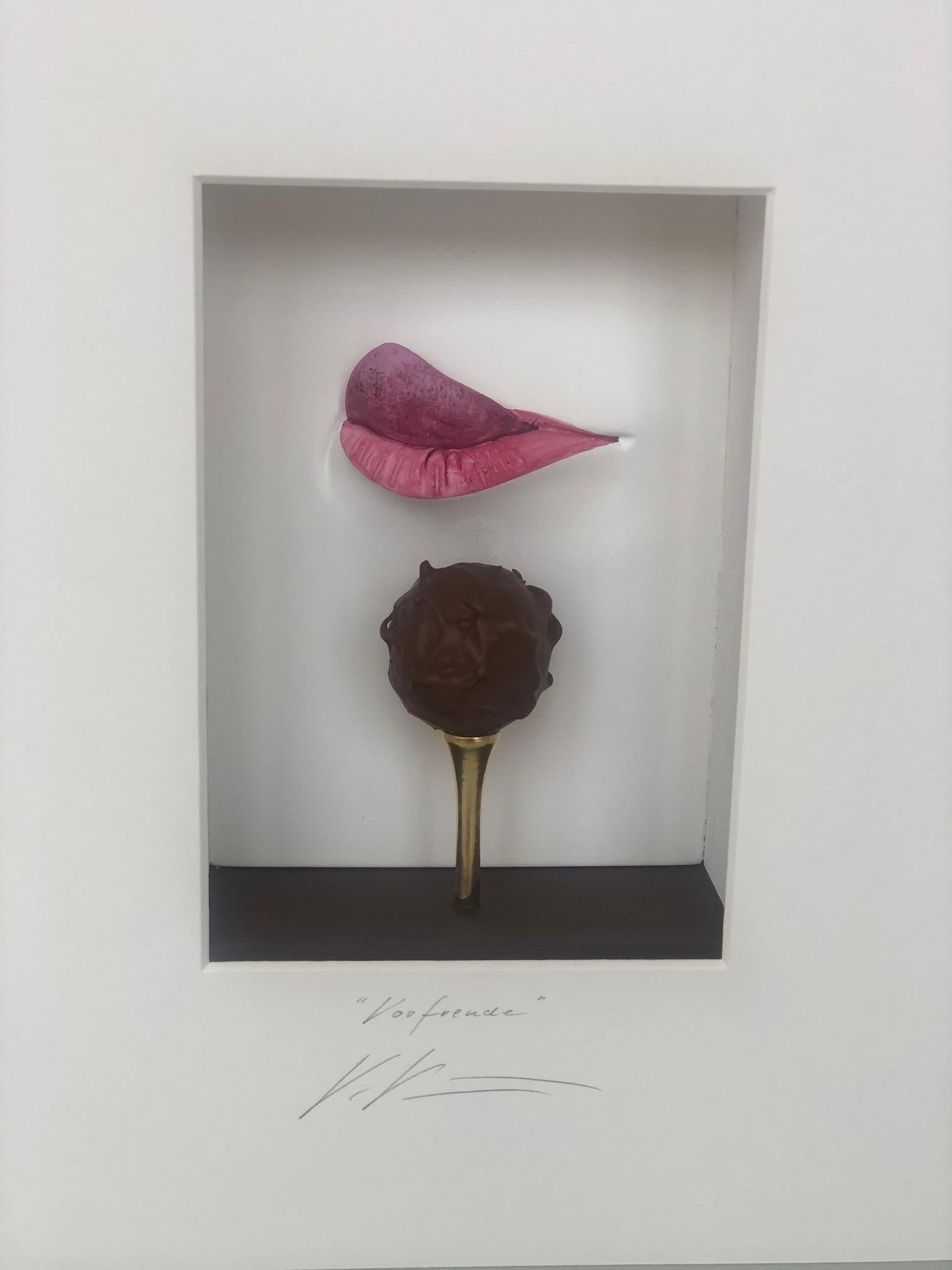 Anticipación - arte contemporáneo en cajas obra de Volker Kuhn, arte de diseño en venta 1