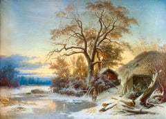Winter Landscape by Carl Abraham Rothstén, Oil on Canvas, 1876