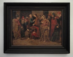The Adulterous Woman by a Follower of Frans Francken II, Oil on Oak Panel