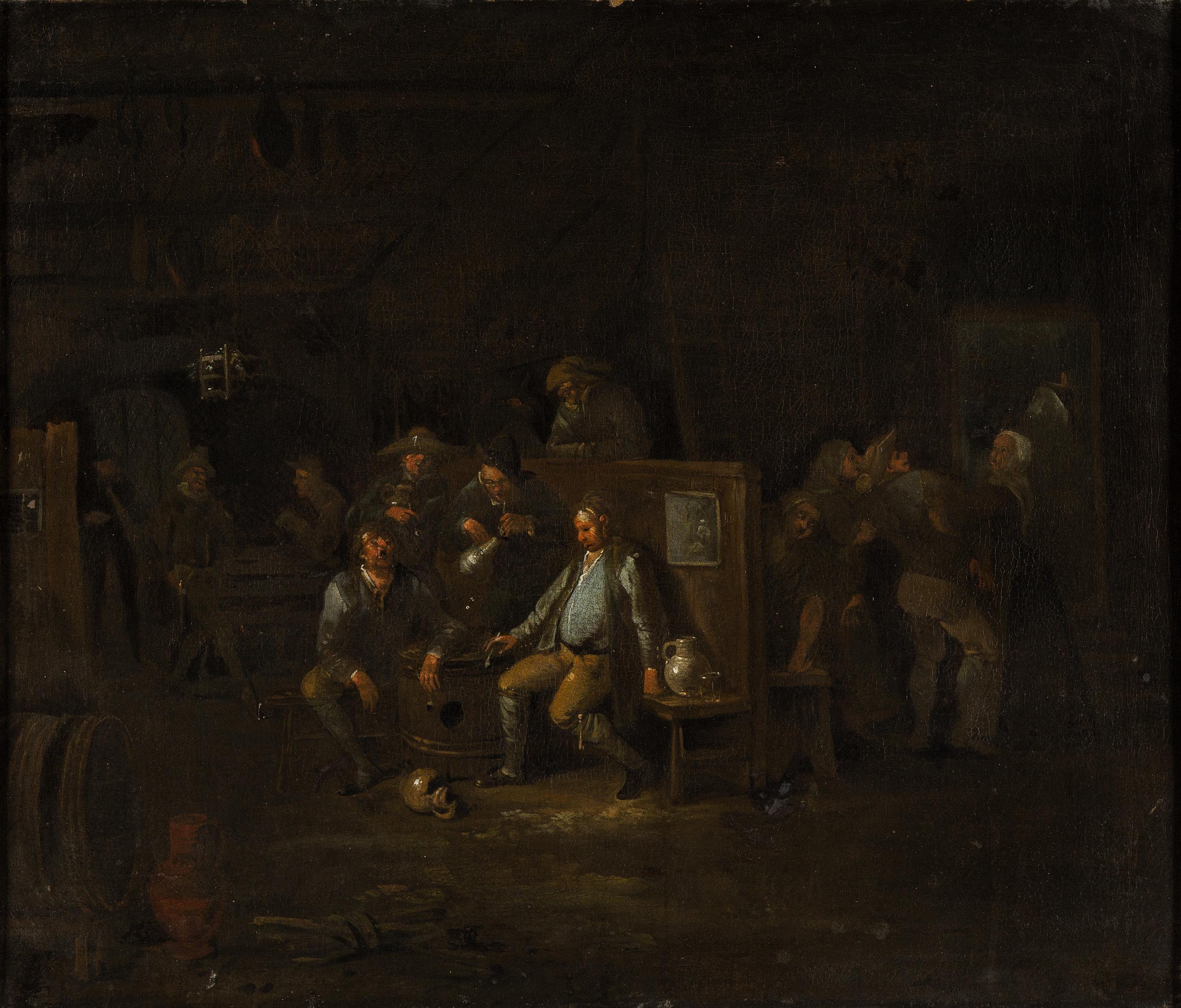 Boors in a Tavern, Painted in the Circle of Egbert Van Heemskerck, 17th Century