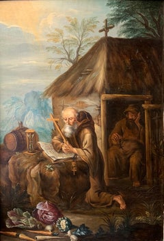 Saint Jerome in a Landscape by a Follower of Jan Van Staveren, Oil on Panel