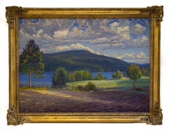 Summer Landscape From Sweden by Carl Johansson, Painted 1916, Oil on Canvas 