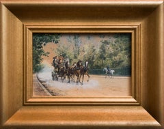 Carroza y caballos a toda velocidad, París, Boulogne-sur-Seine