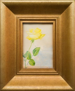 Antique A Yellow Rose, 1917. Painted on an Envelope