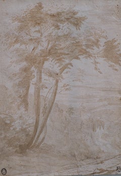 Un vasto paesaggio con alberi della collezione De La Gardie e Sparre