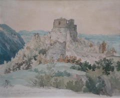 Le rovine del castello imperiale fuori Spalato in Croazia