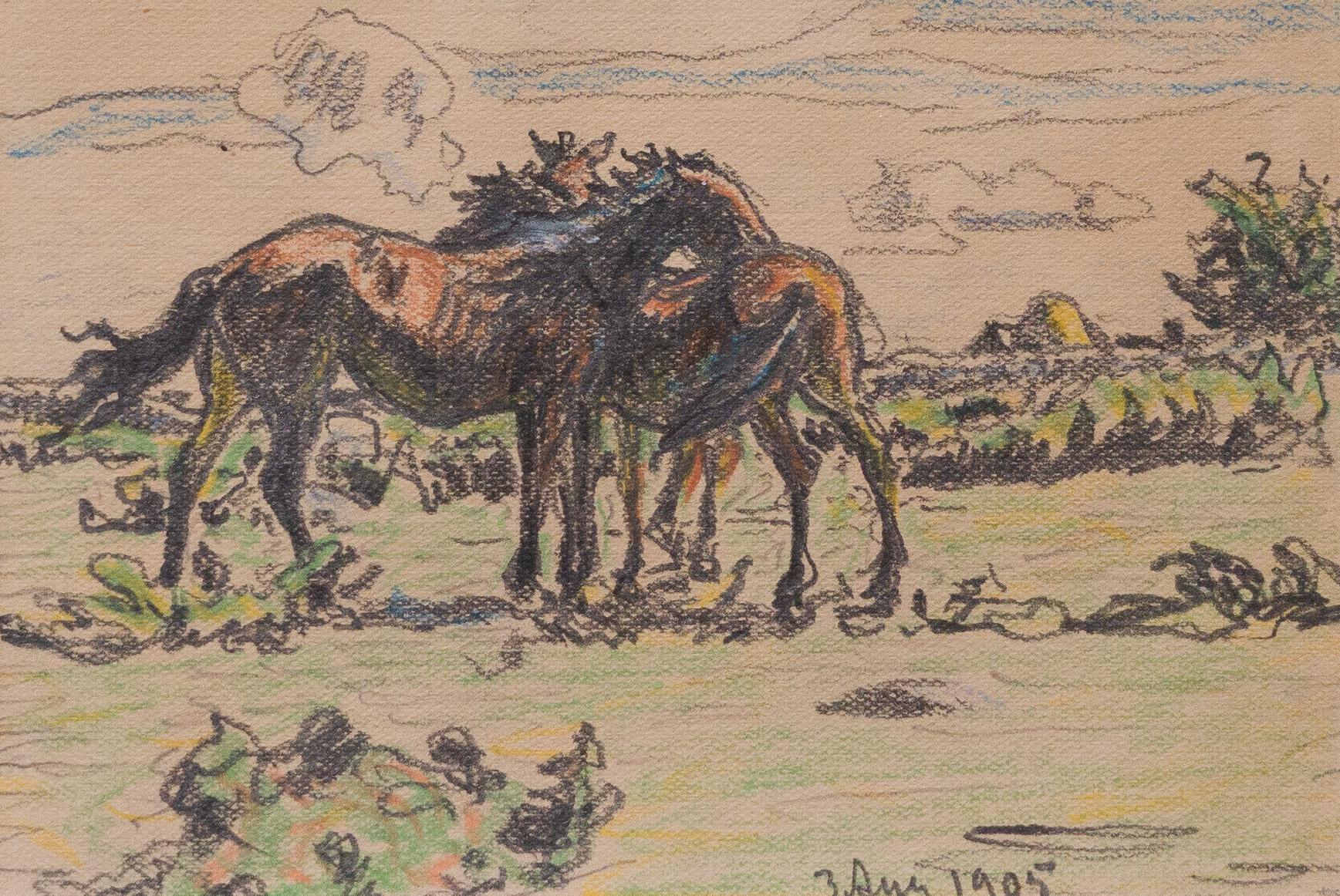 A Team of Horses, 1905 - Art by Nils Kreuger