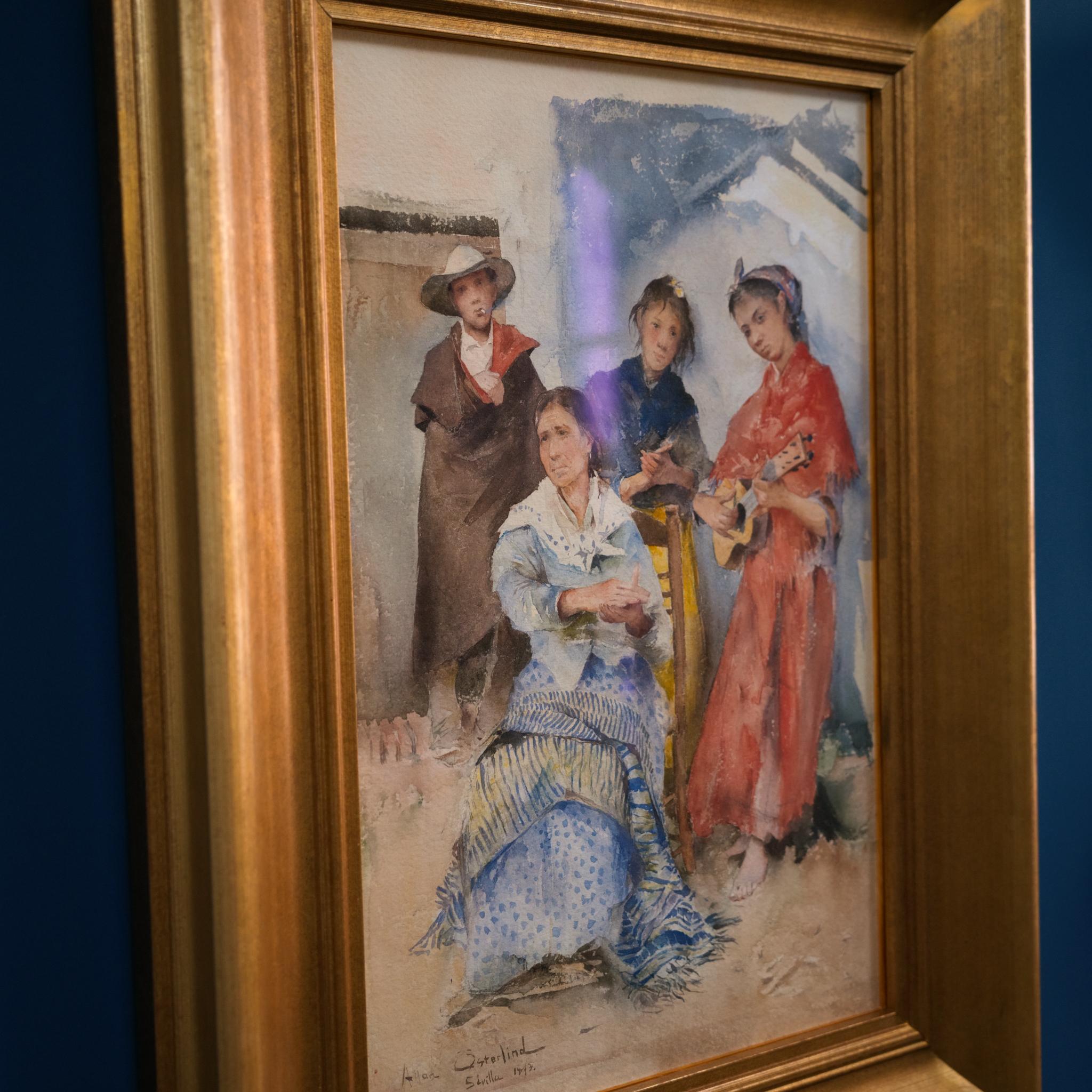 Scène de la vie quotidienne à Séville, 1893, aquarelle d'Allan Österlind en vente 9