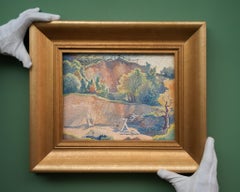 A Colorful Pointillist Landscape by the Cliff, c. 1935