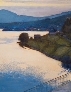 Summer Evening in Montreux, Lake Geneva, 1902