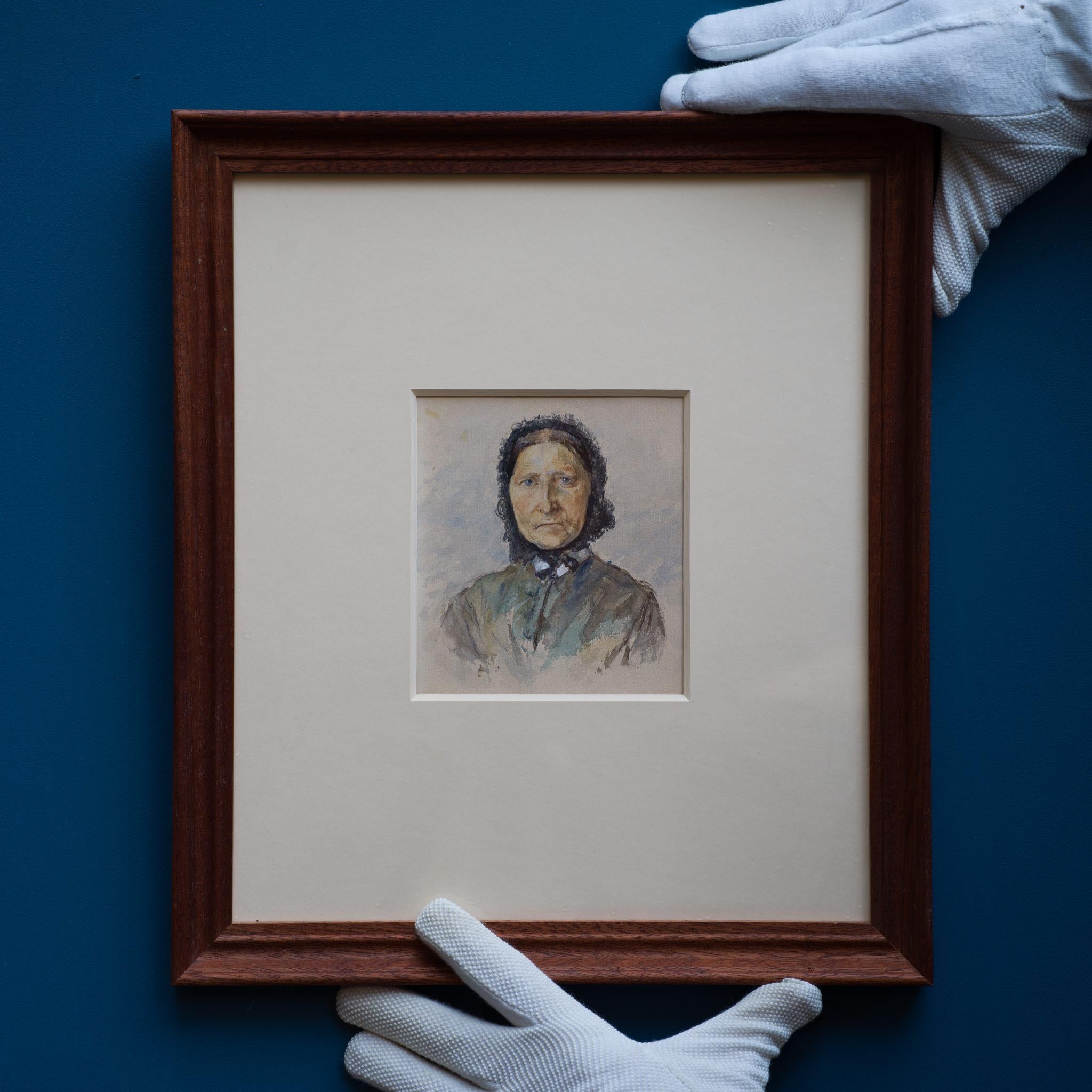 Retrato de una anciana, 1886 - Portrait Gris de Hanna Pauli 