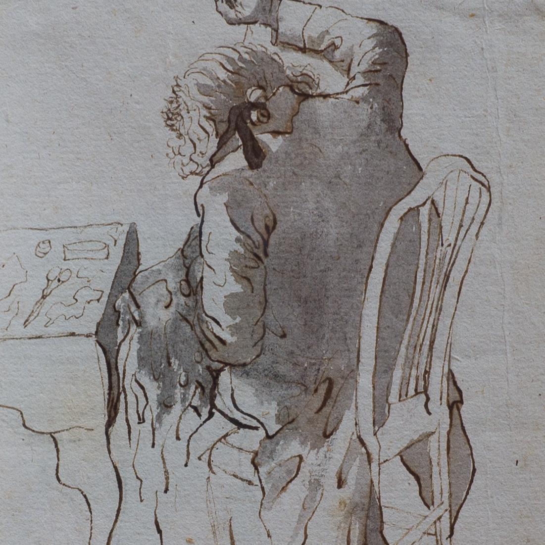 A Tailor Working at his Desk - Art by Gerhard Ludwig Lahde