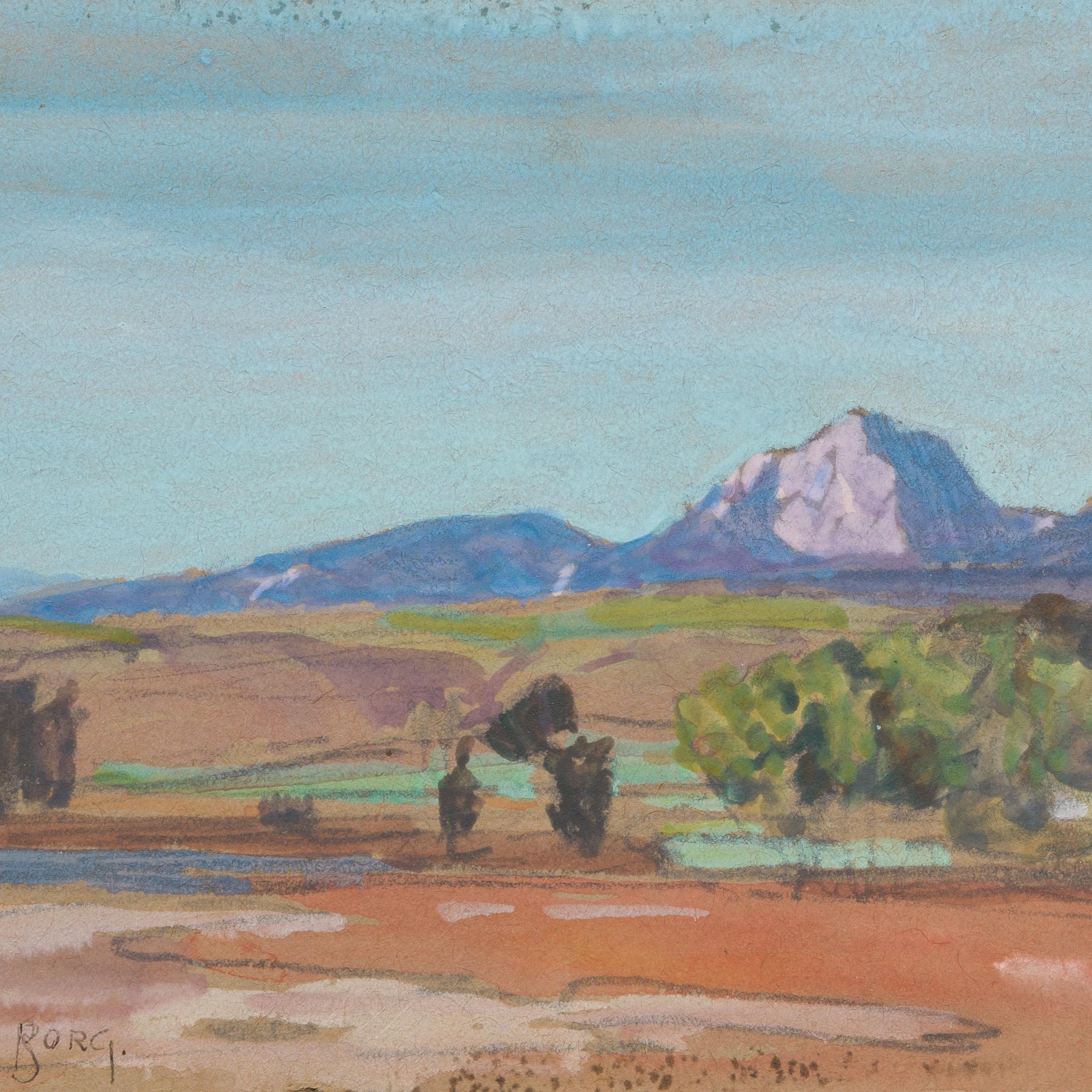 Mountains bleues, Nouveau-Mexique - Romantique Art par Carl Oscar Borg