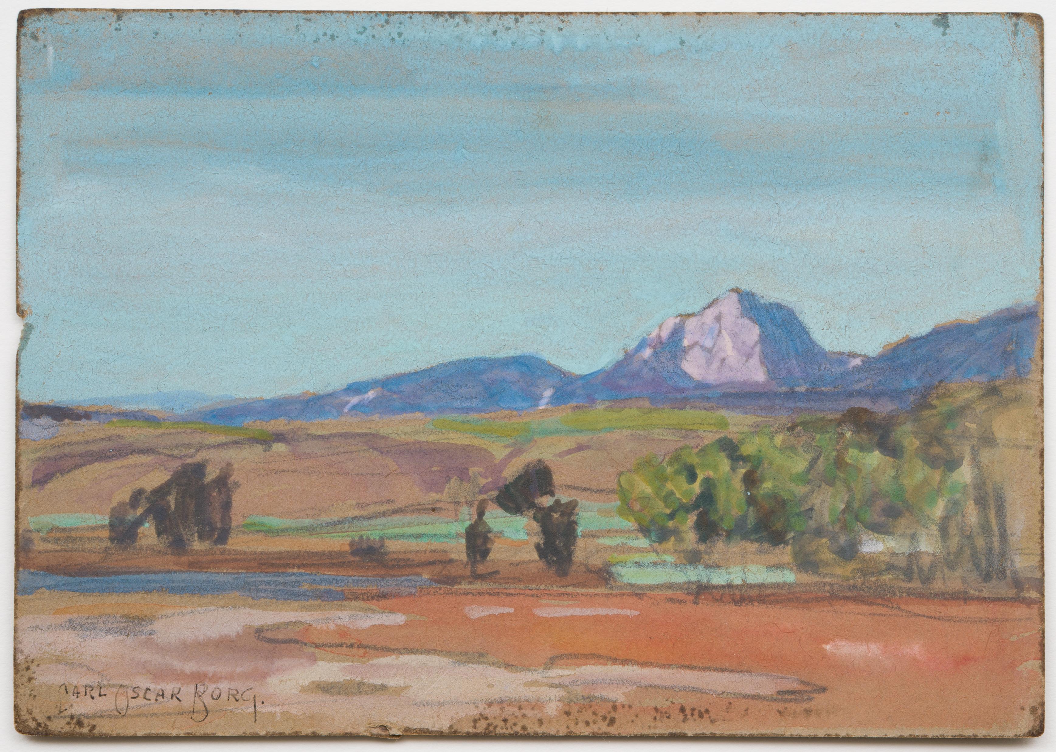 Mountains bleues, Nouveau-Mexique - Art de Carl Oscar Borg