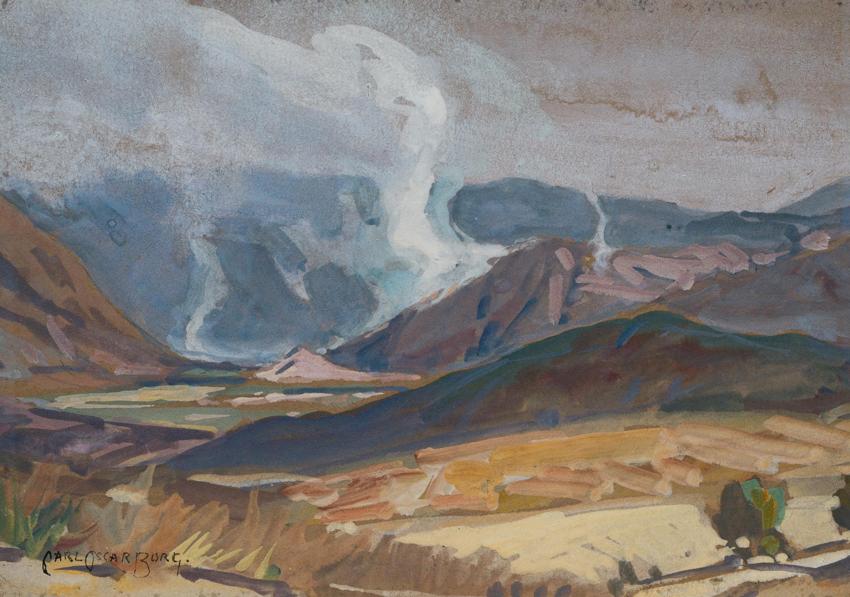 Paesaggio dell'Arizona - Cieli drammatici e luce del deserto di Carl Oscar Borg in vendita 2