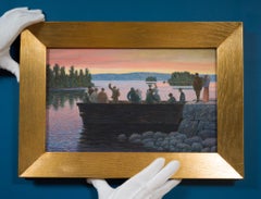 Magical Summer Dance at Dusk – Watercolor by Hilding Werner (1921)