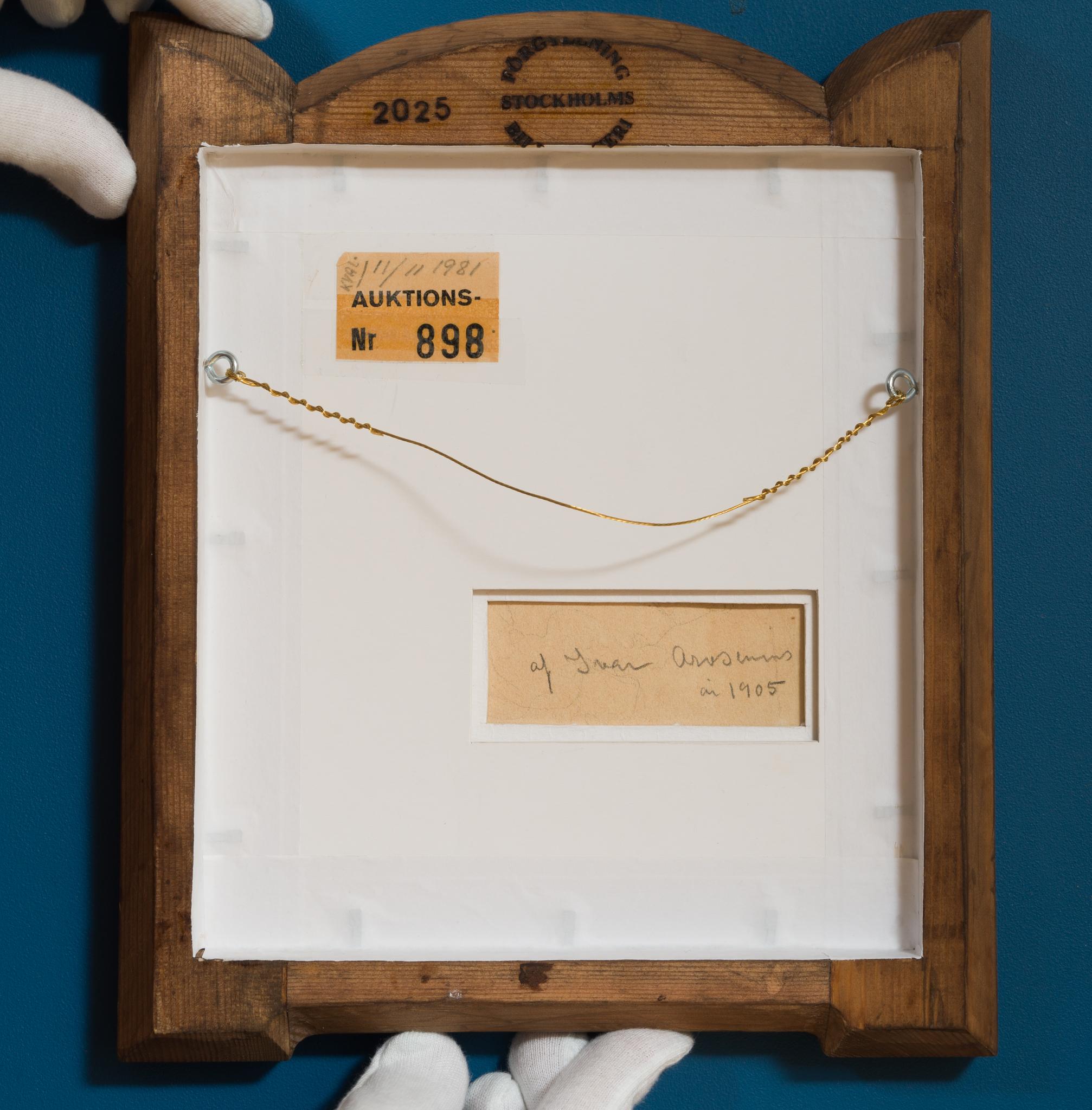 Peekaboo! Arosenius’ Playful Watercolor Treasure from 1905 For Sale 1