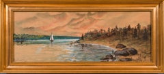 Acquerello del tramonto scandinavo del 1897
