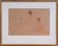 Studies of Goat Heads and Figures, Cairo (c. 1871)