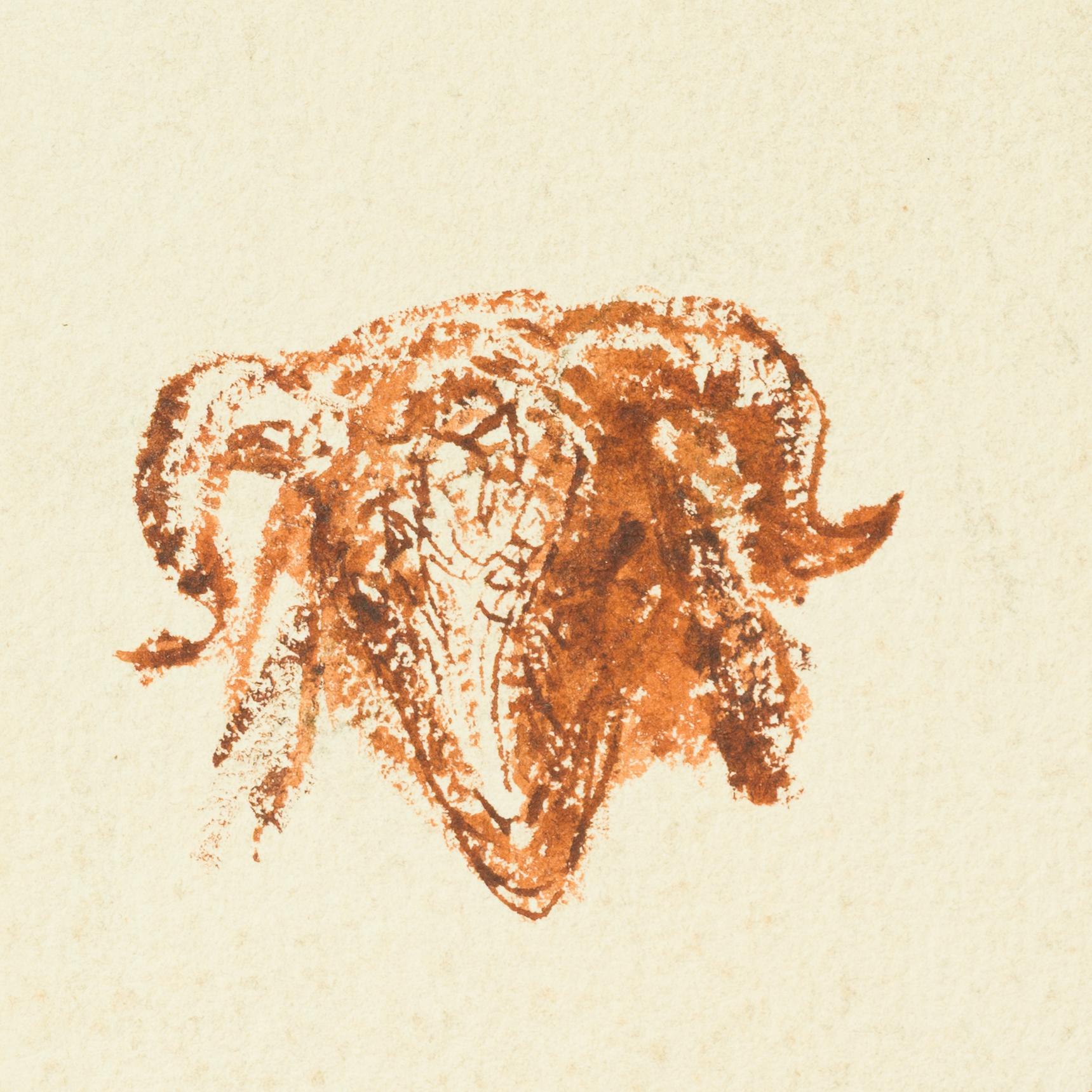 Études de têtes de moutons et de chèvres, Le Caire (c. 1871) en vente 3