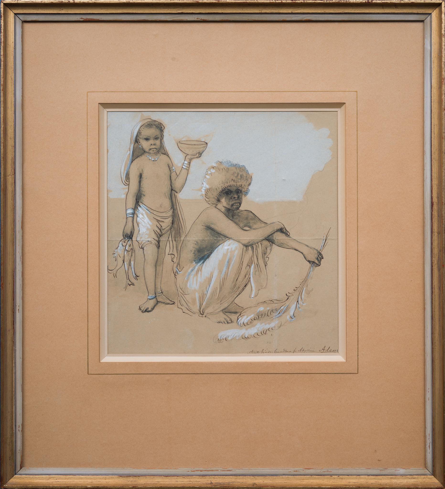 Abyssinien Ostrich Feather Merchant in Aden - Realist Art by Egron Sellif Lundgren
