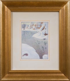 Silent Winter Landscape with Snow-Laden Trees