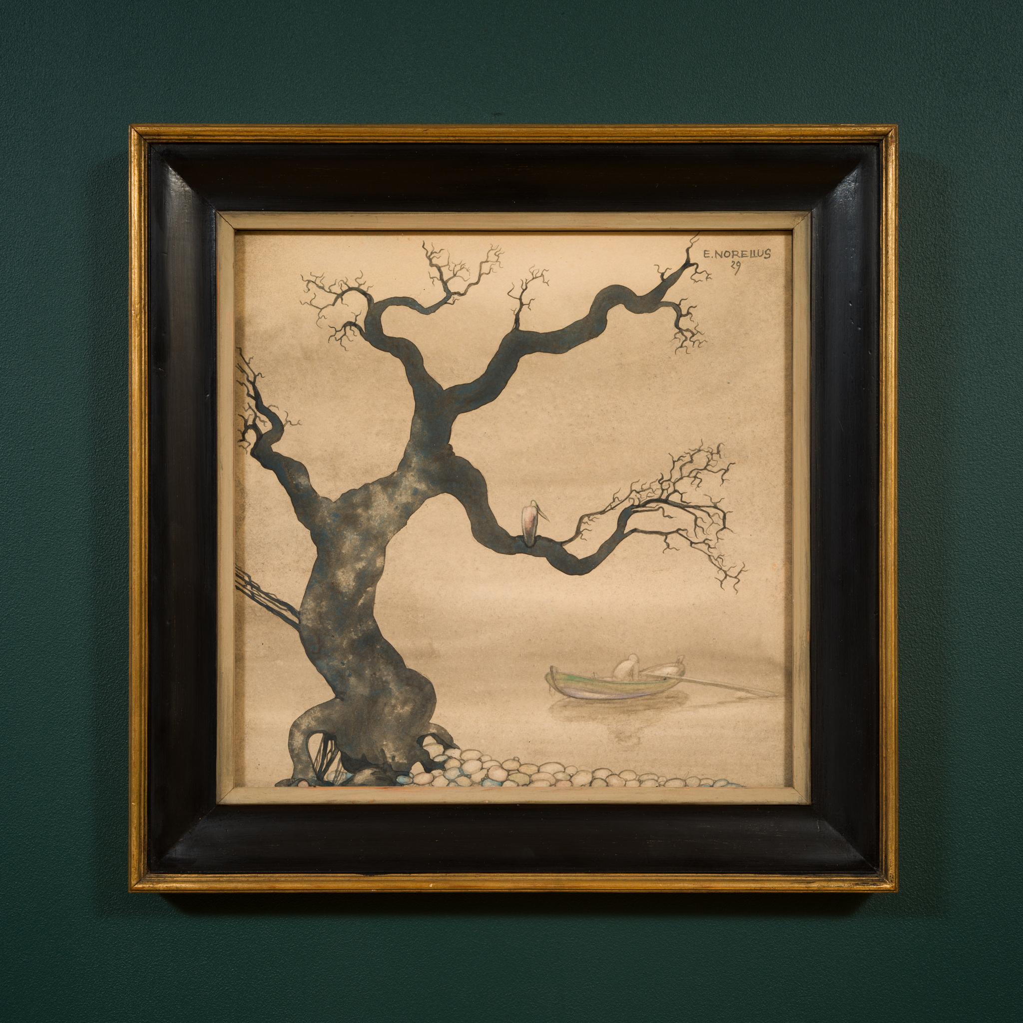 The Row dans un paysage inquiétant, 1929 en vente 1