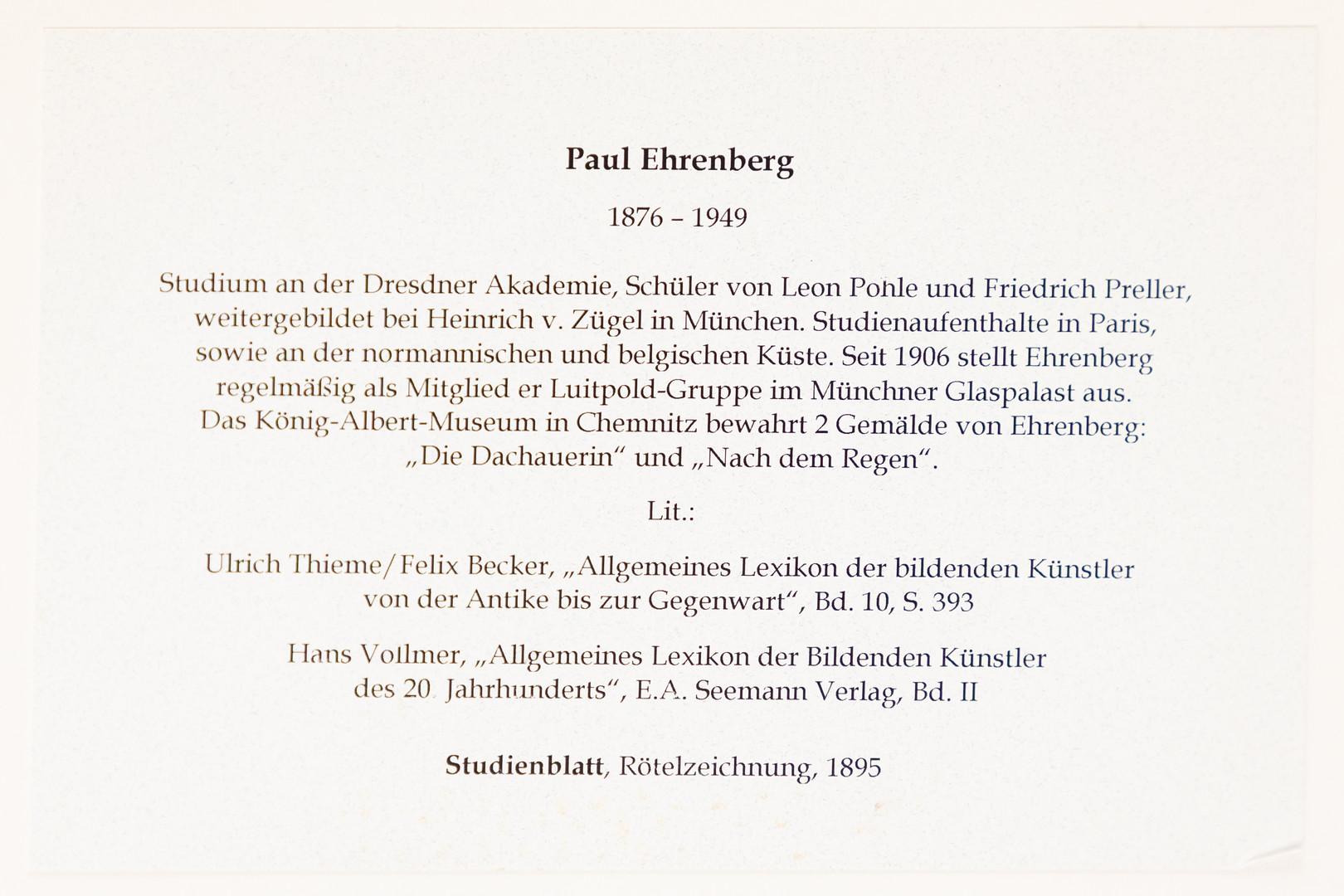 Jeunesse endormie, 1895 - Premières études académiques de Paul Ehrenberg, âgé de 19 ans en vente 7