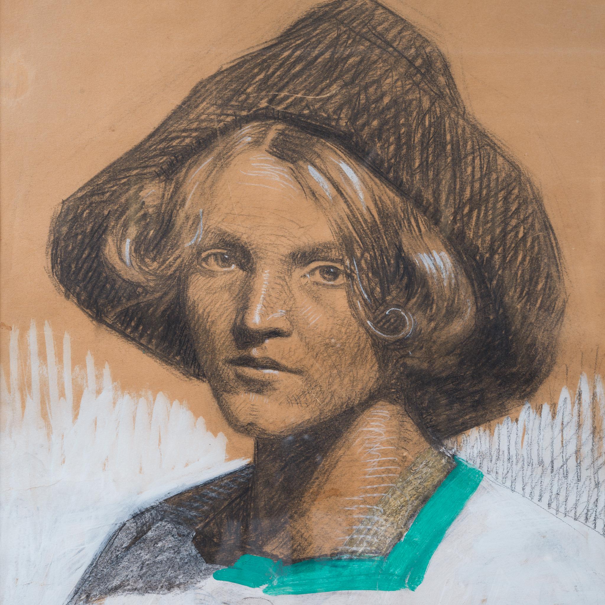 Ritratto di giovane donna con cappello, 1905 in vendita 2