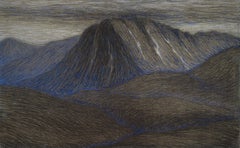 Paisaje de montaña Pastel sobre papel, Círculo de Karl Nordström