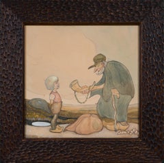 From Folklore to Disney: Tenggren’s 1919 Scene with Boy and Ceremonial Horn