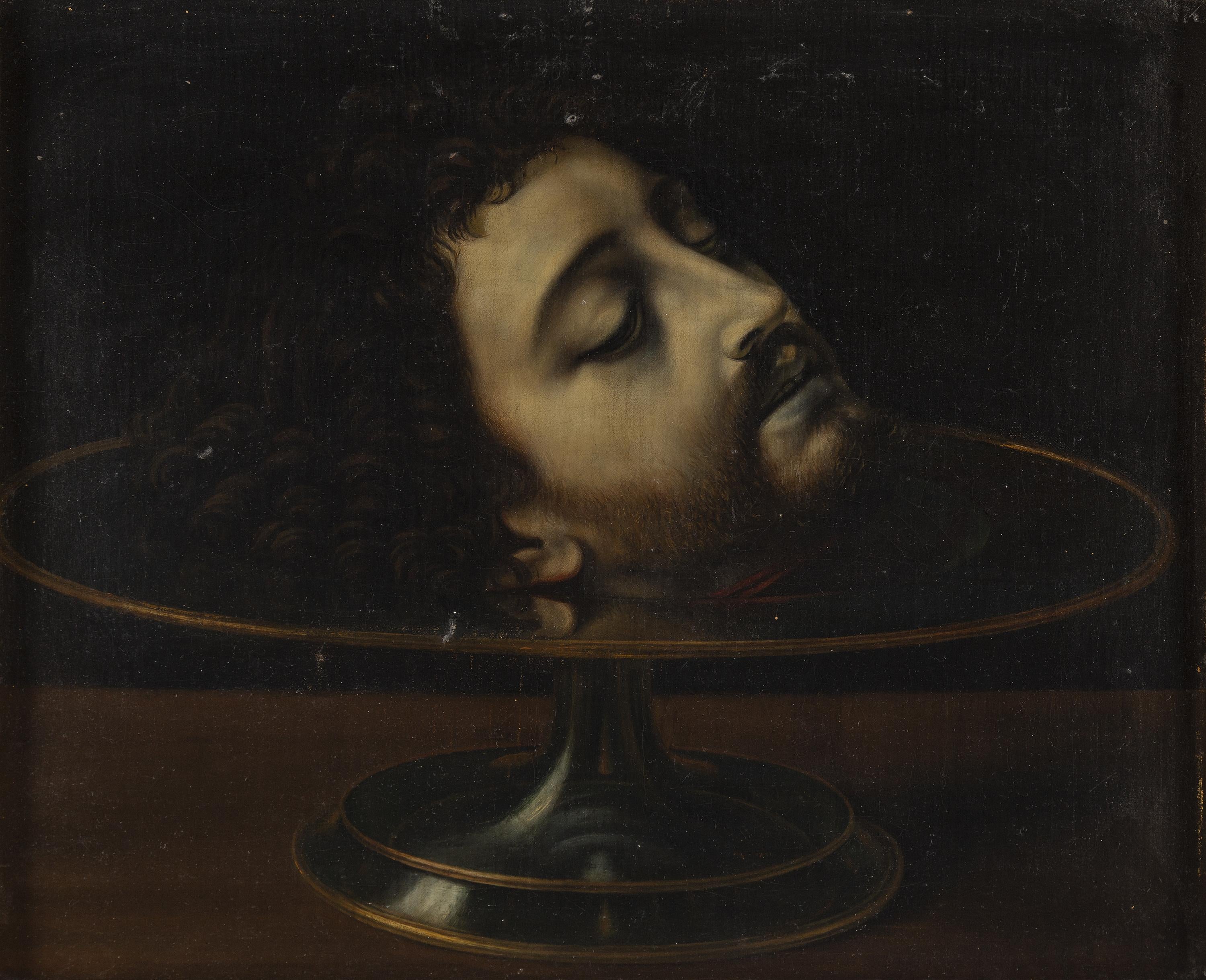 Andrea Solario (follower of) Still-Life Painting - Head of Saint John the Baptist - by a Follower of Andrea Solario, Old Master