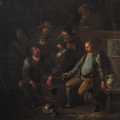 Boors in a Tavern, Painted in the Circle of Egbert Van Heemskerck, 17th Century