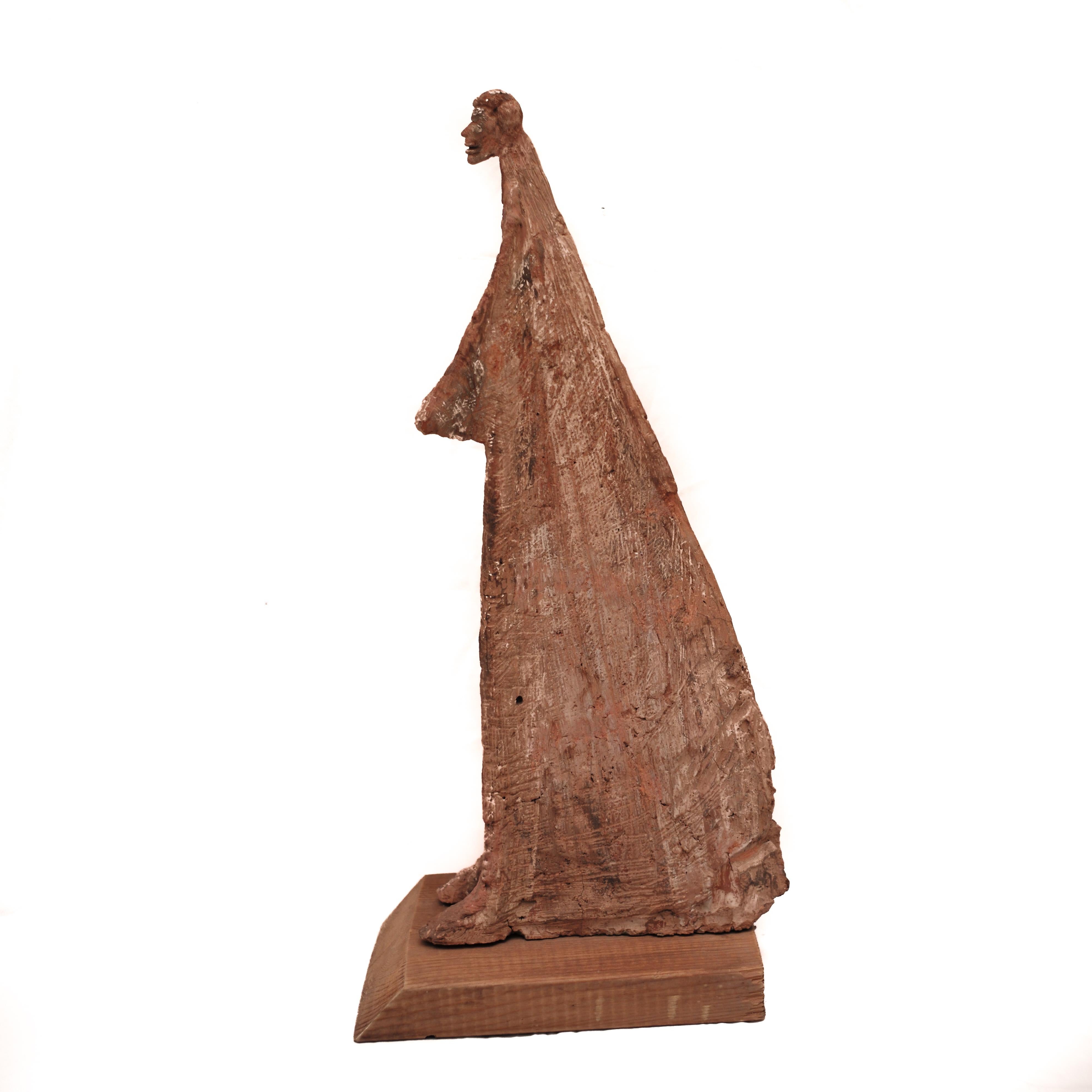 Terracotta Sculpture by Evert Lindfors, Sweden, Similarities with A.Giacometti For Sale 3