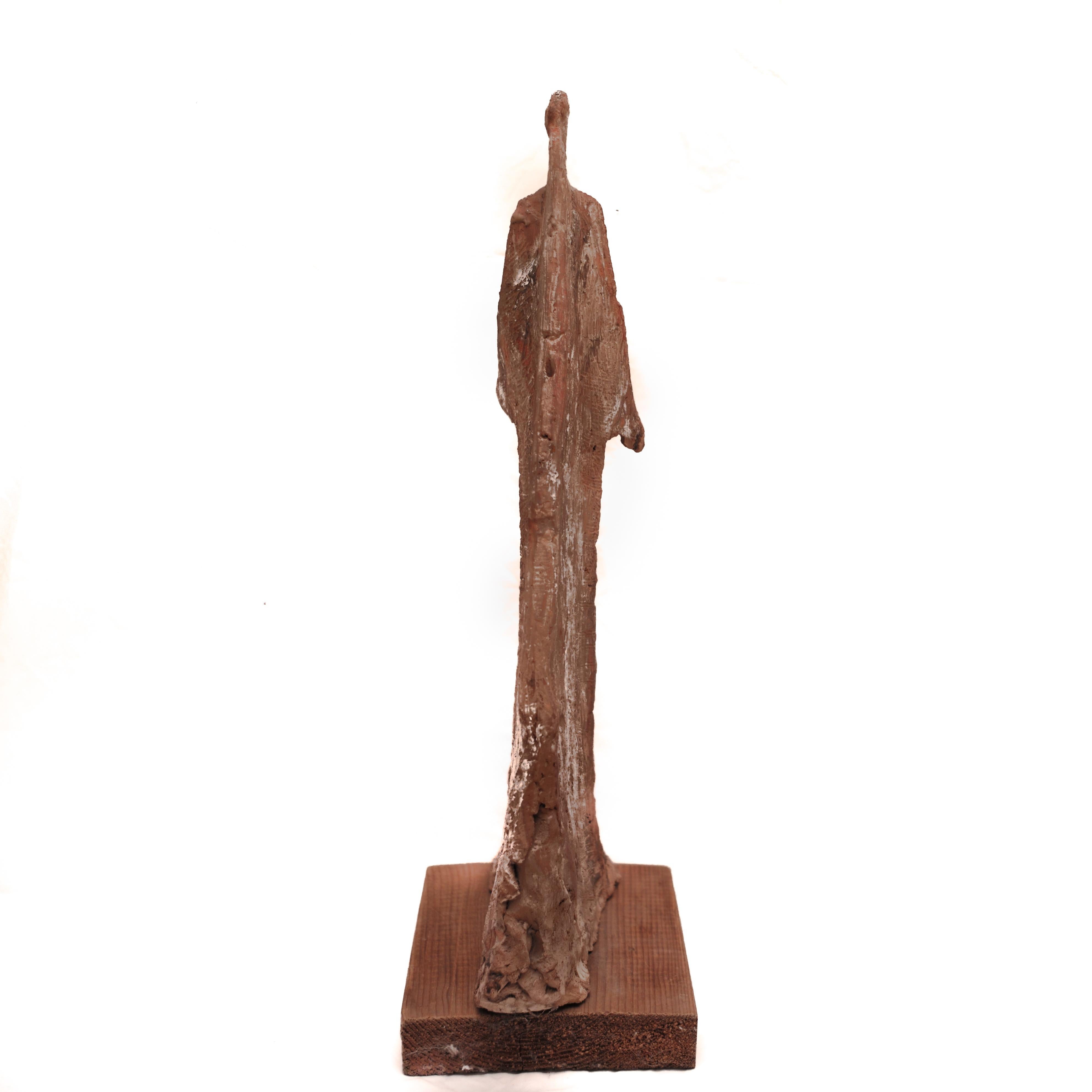 Terracotta Sculpture by Evert Lindfors, Sweden, Similarities with A.Giacometti For Sale 4