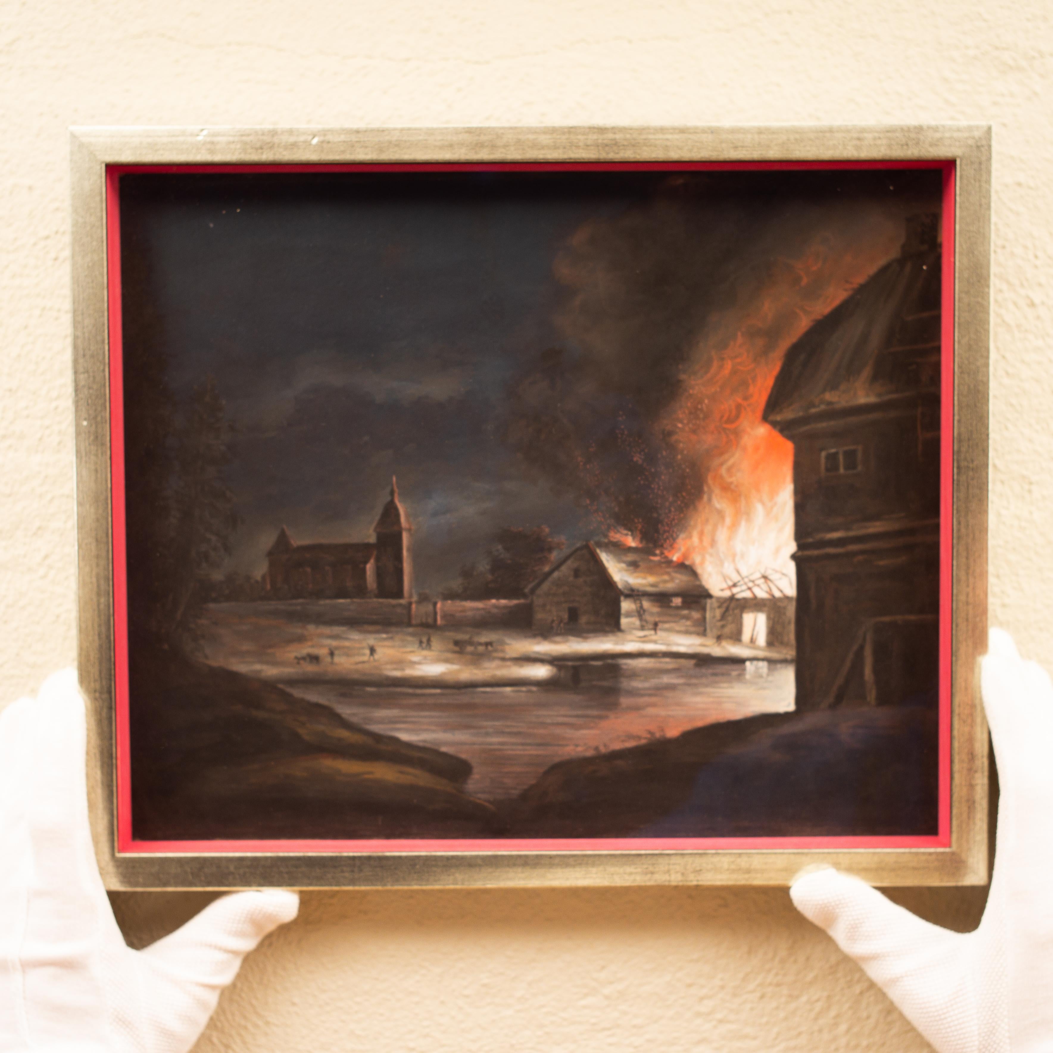 A Nocturnal Fire by Pehr Hilleström, Gouache on Paper 2