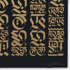 Cryptik - The Divine Letter - Gold & Black - Urban Graffiti Street Art