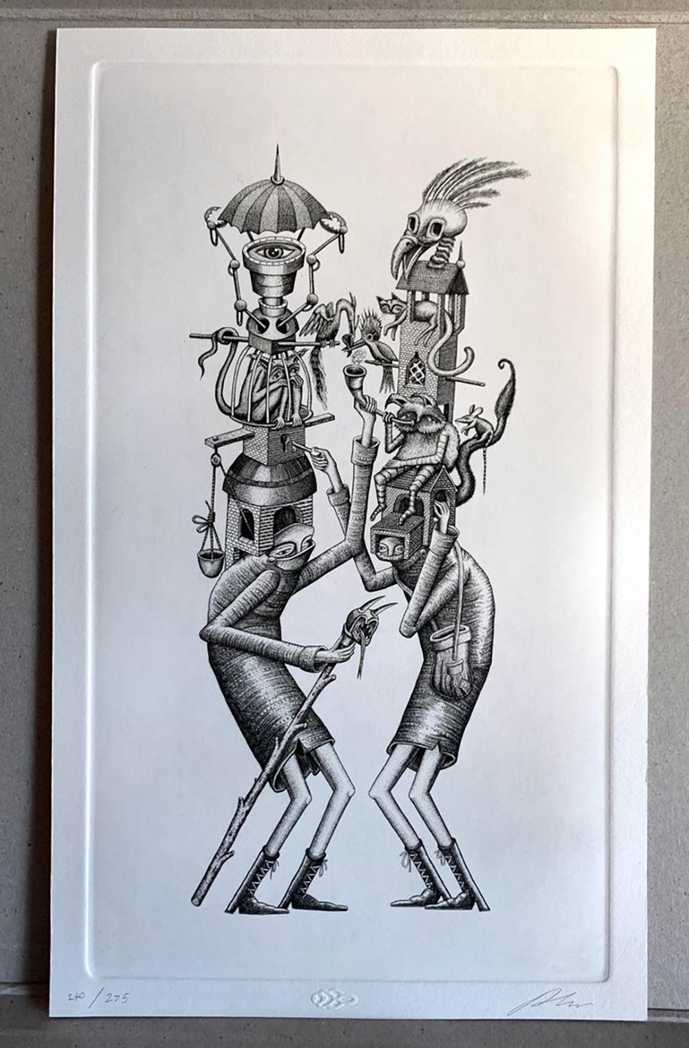 I cappelli abituali: 

Artisti:  Catarro 
Anno:  2020
Classe:  Stampa d'arte
Rilasciato:  12/09/20
Correre:	275
Tecnica:  Incisione
Carta:  Fabriano Rosaspina 280gsm
Dimensioni:  7.874 X 12.992
Marcature:  Firmato e numerato
Incisione su lastra di
