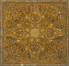 jamavar meaning Jamavar: Gold - Embroidered Tapestry Wall Hanging