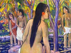 Polynesian Girl Bathing - Original Oil